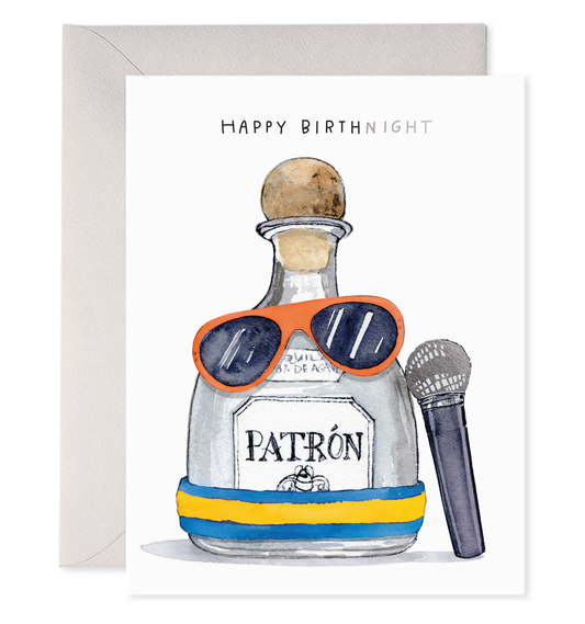 Tequila Bday | Birthday Greeting Card Patron Karaoke