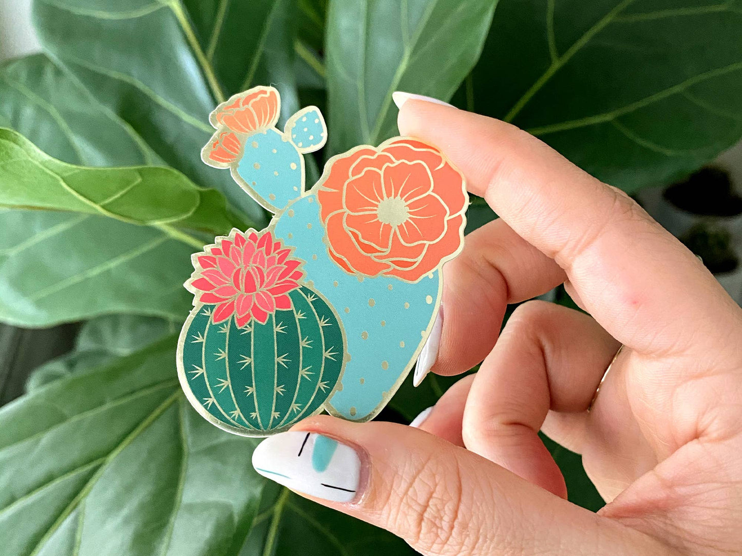 Blooming Cacti Sticker