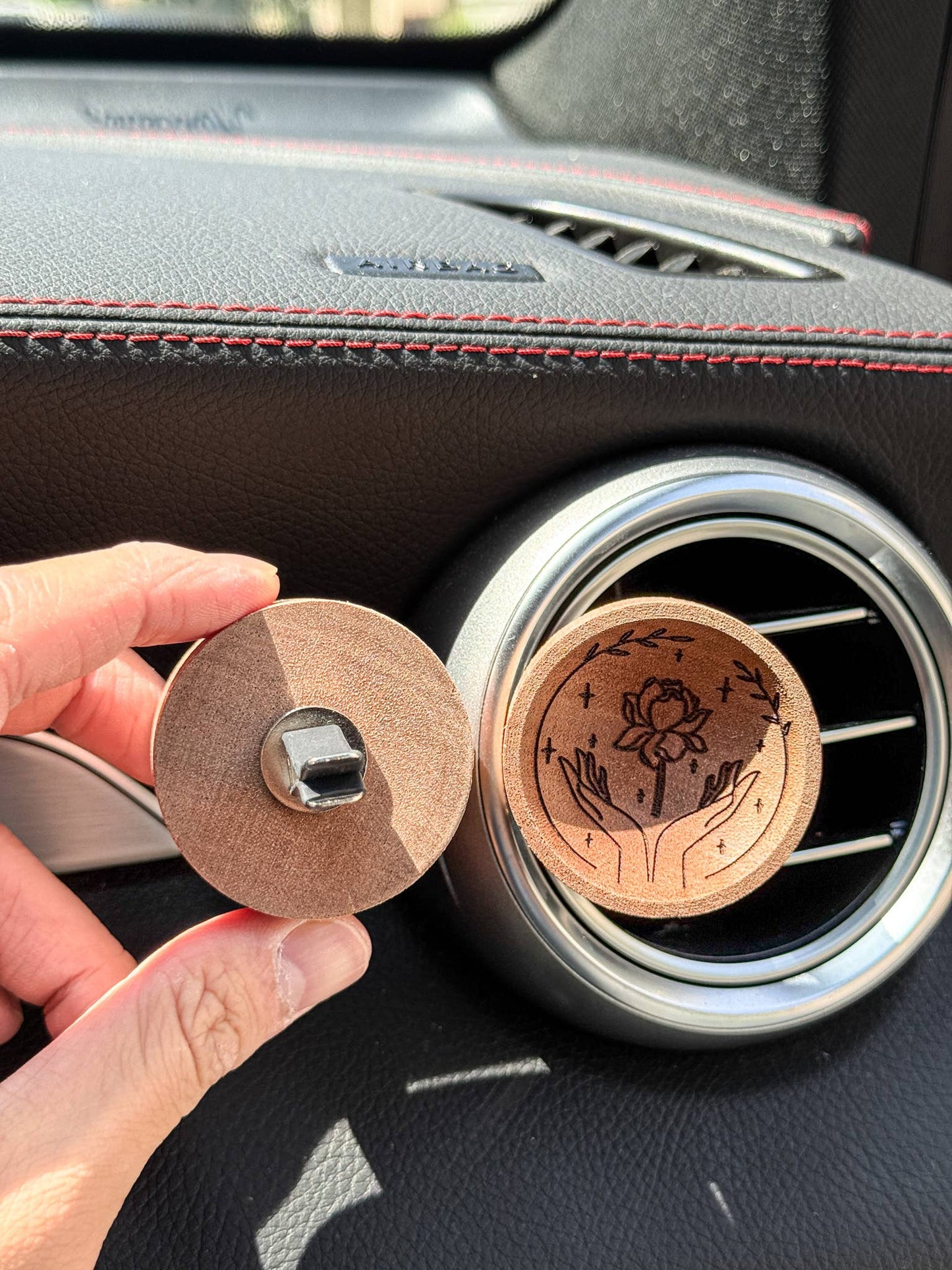 Hand Rose - Wooden Essential Oil Diffuser for Car