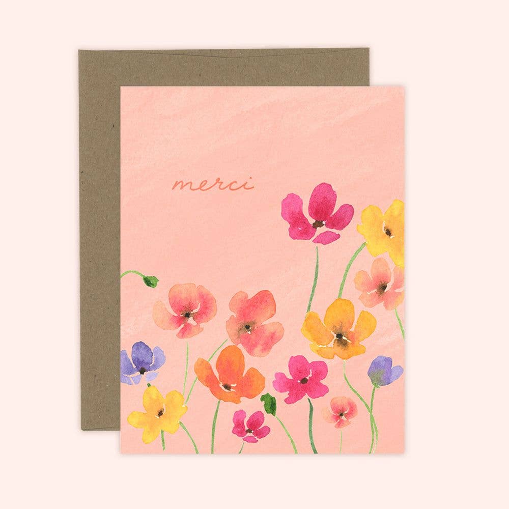 Merci French Thank You card