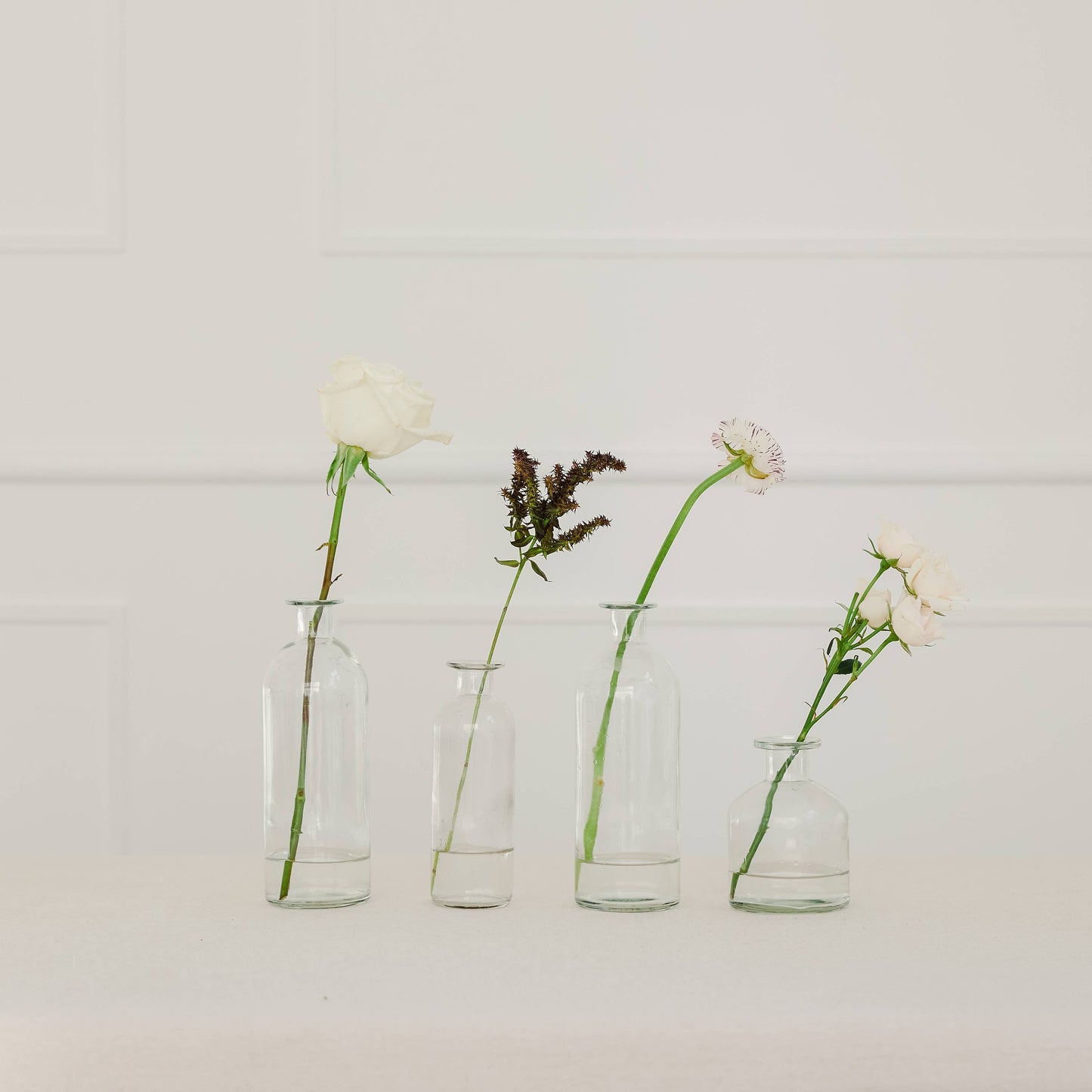 Assorted Flower Décor Vases: White