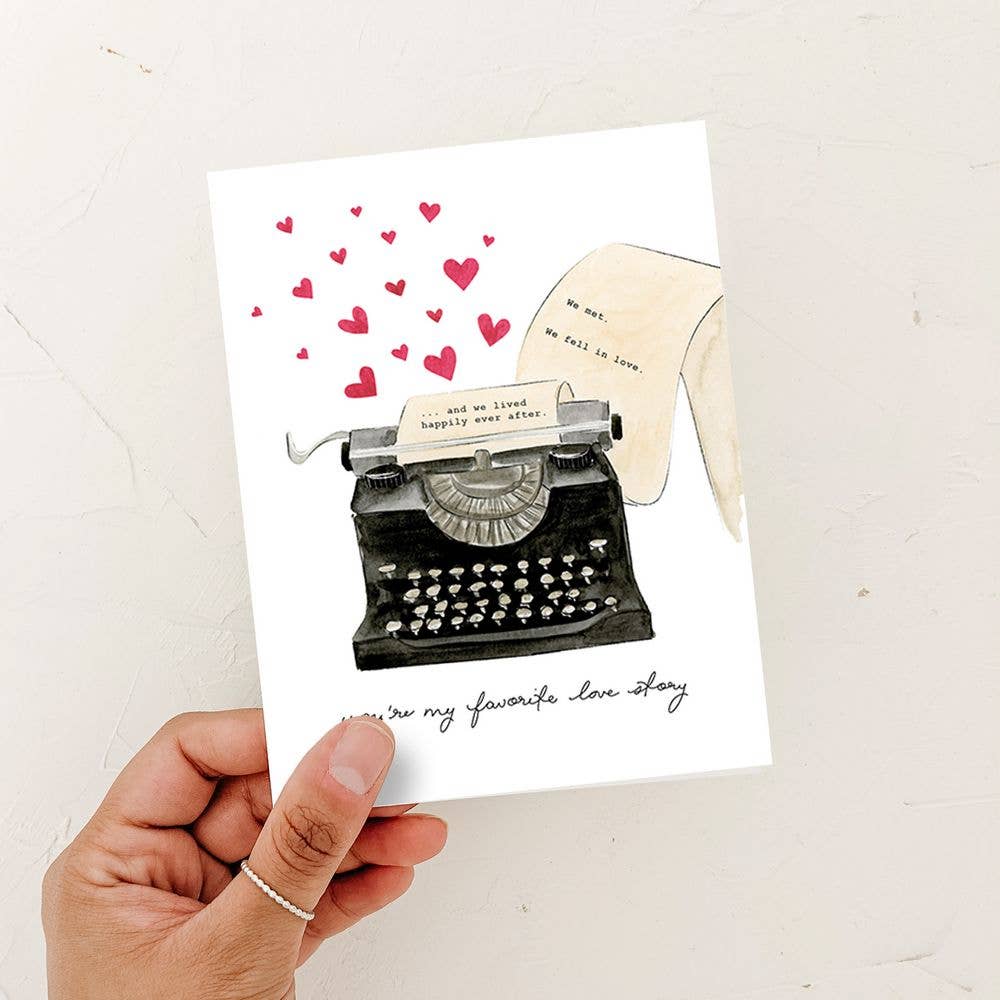 You're My Favorite Love Story -Anniversary Love card: White