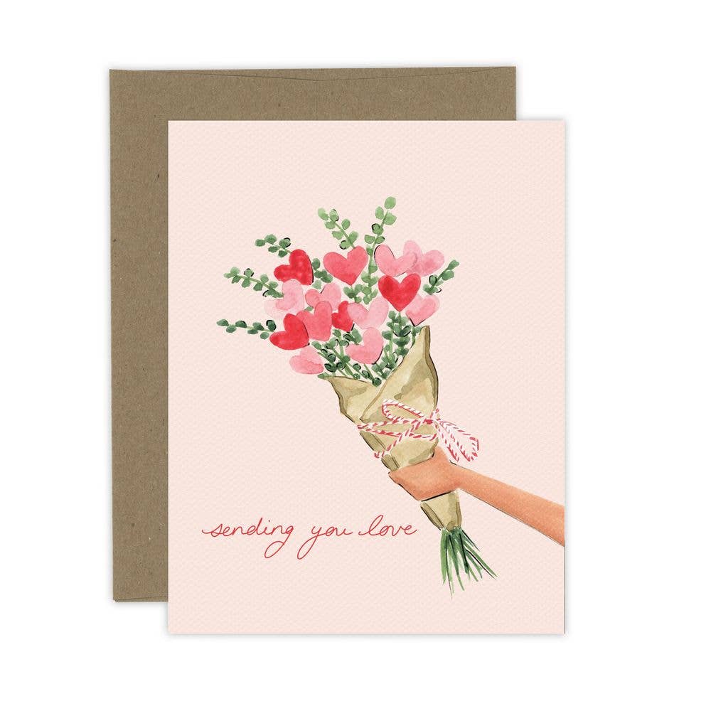 Sending You Love Card | Love | Sympathy | Thinking of You: White