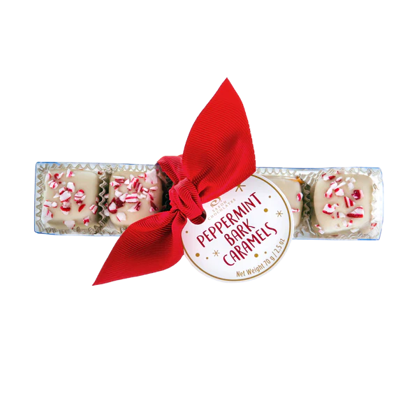 White Peppermint Bark Caramels
