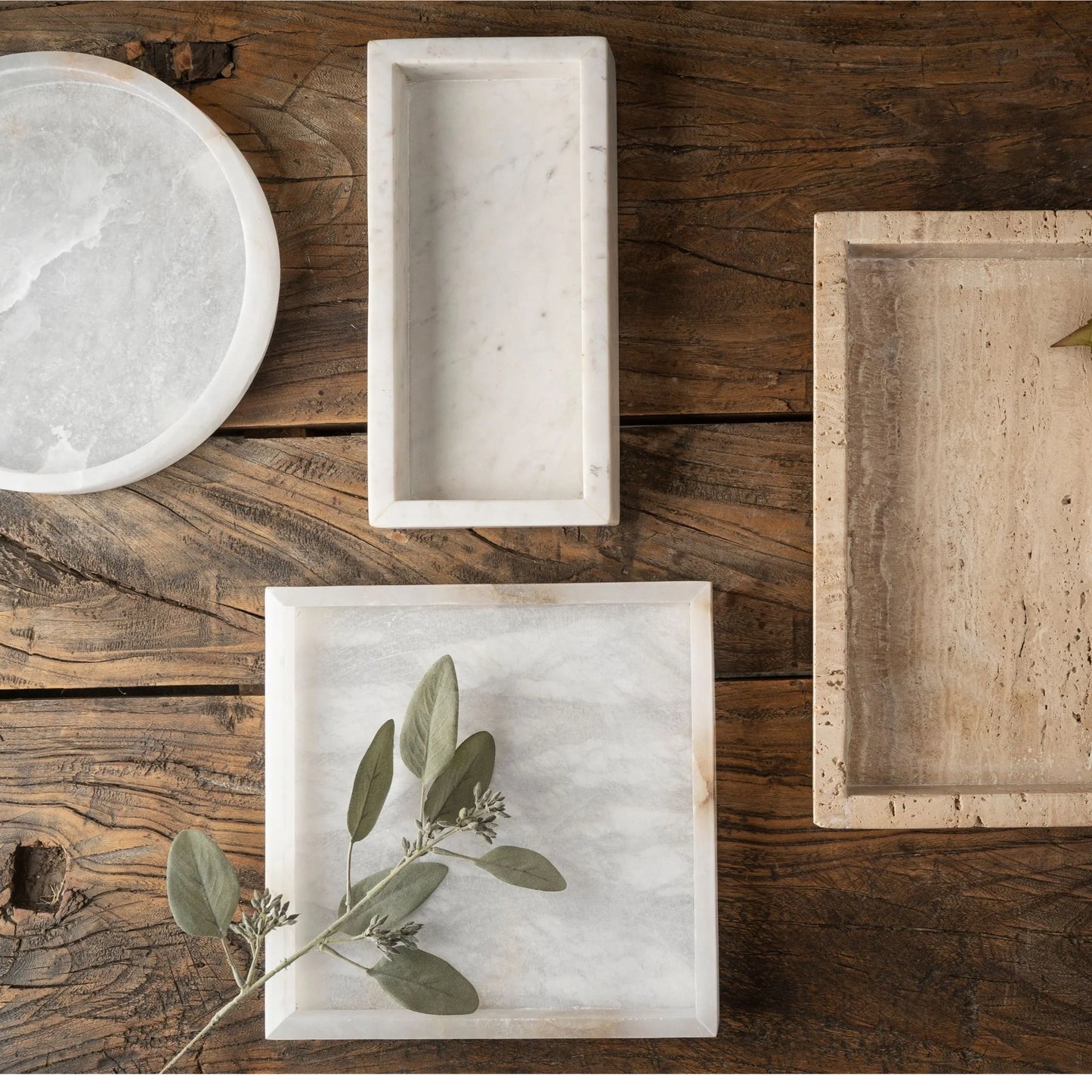 Round Alabaster Tray