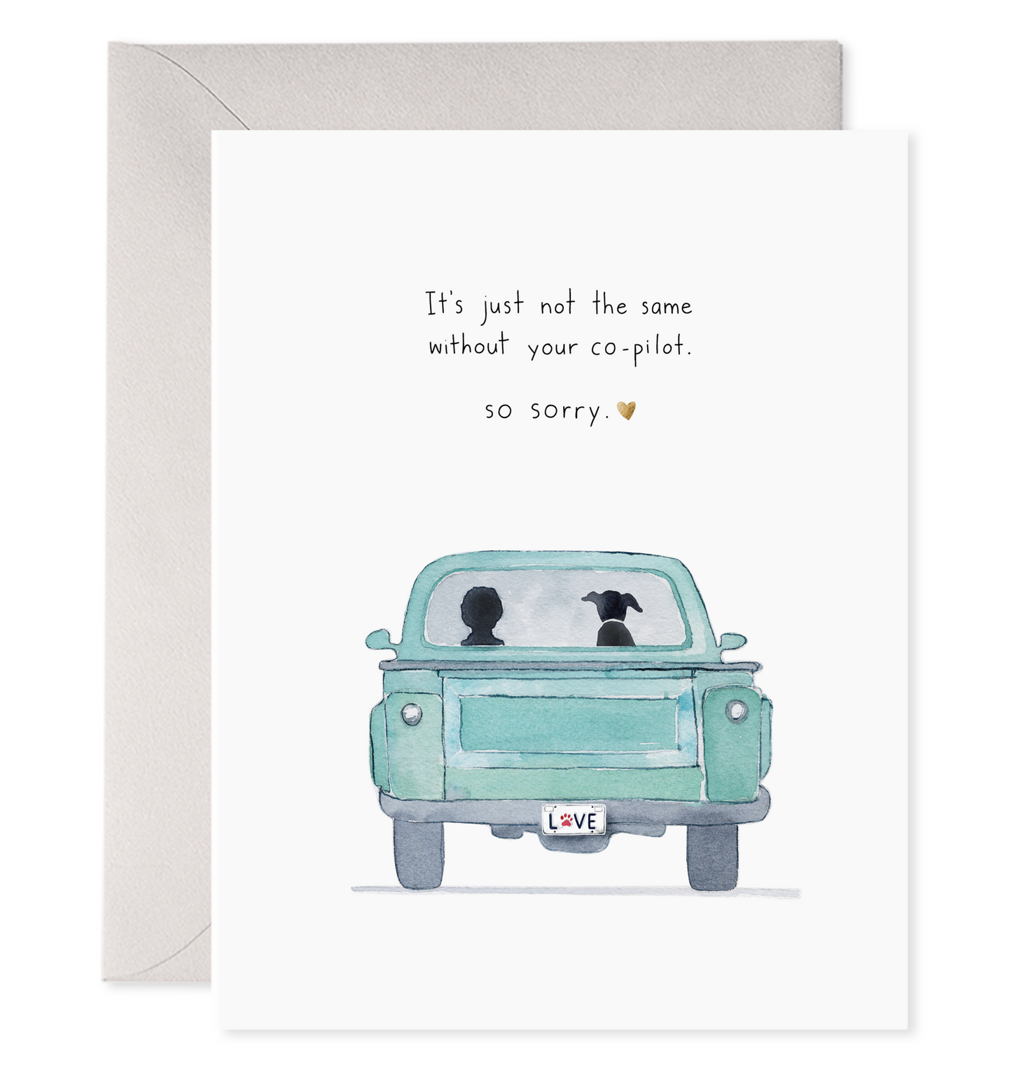 Co-Pilot Dog | Pet Condolence Sympathy Card