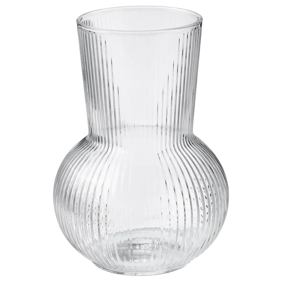 Ribbed Glass Vase