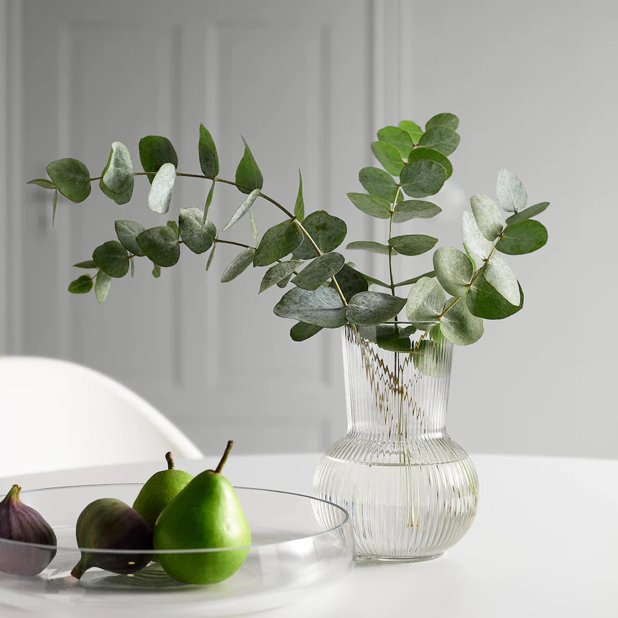 Ribbed Glass Vase