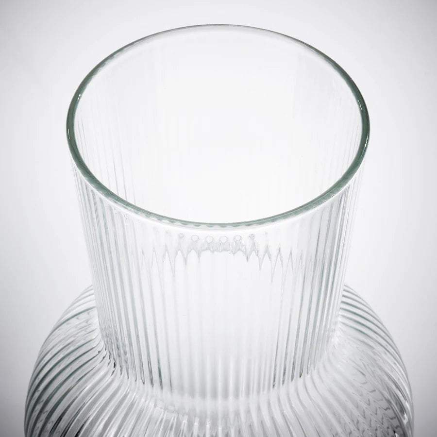 Ribbed Glass Vase