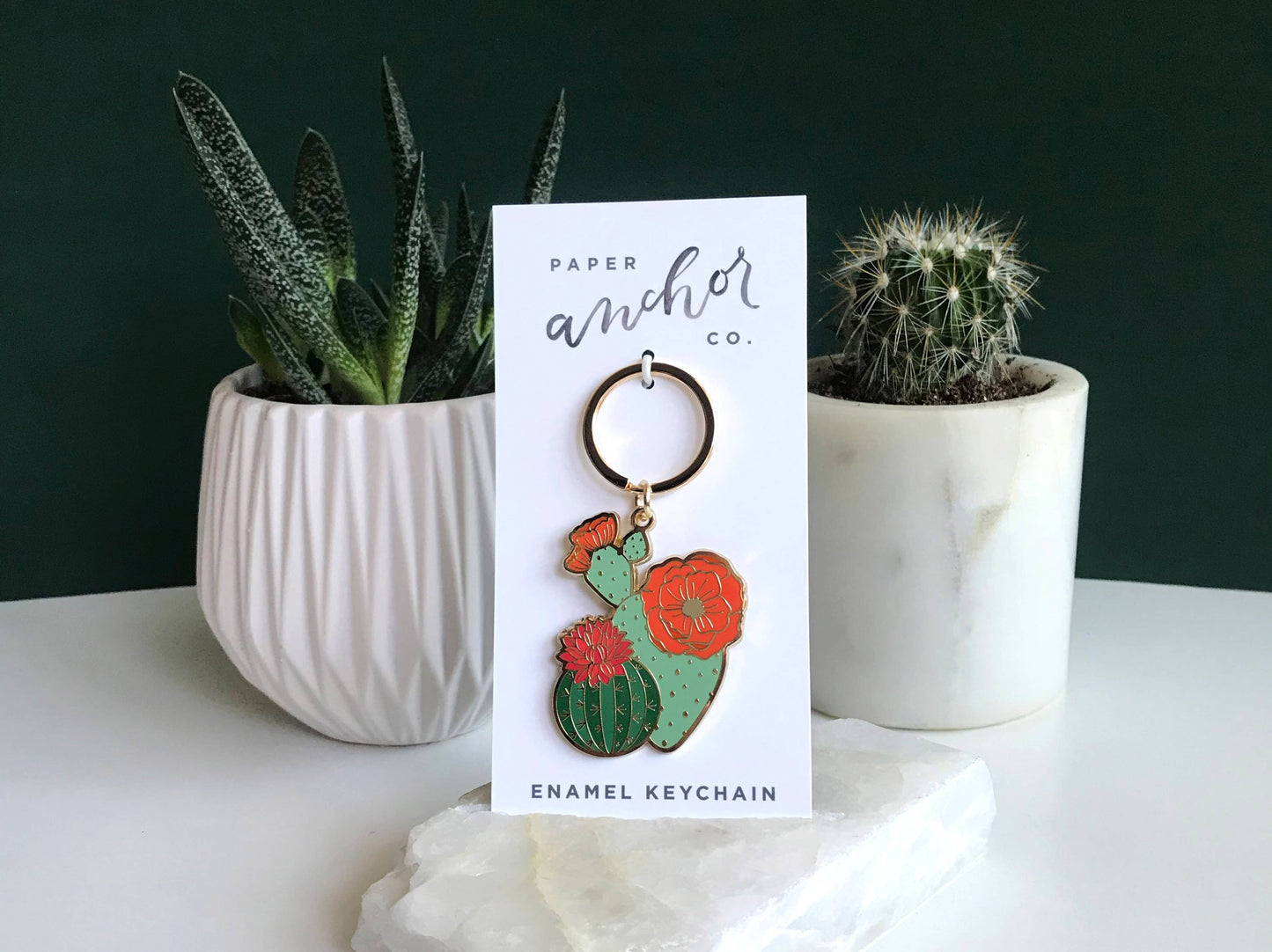 Blooming Cacti Plant Keychain | Valentine Gifts