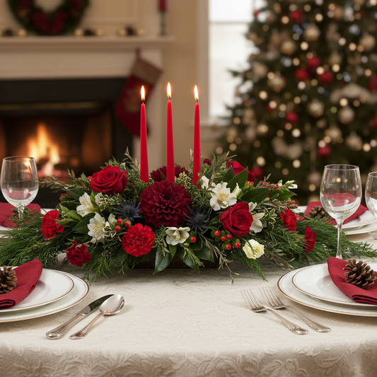Traditional Holiday Table Centerpiece