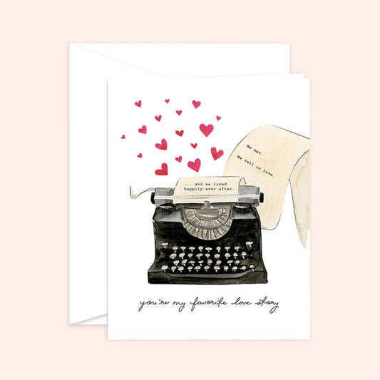 You're My Favorite Love Story -Anniversary Love card: White