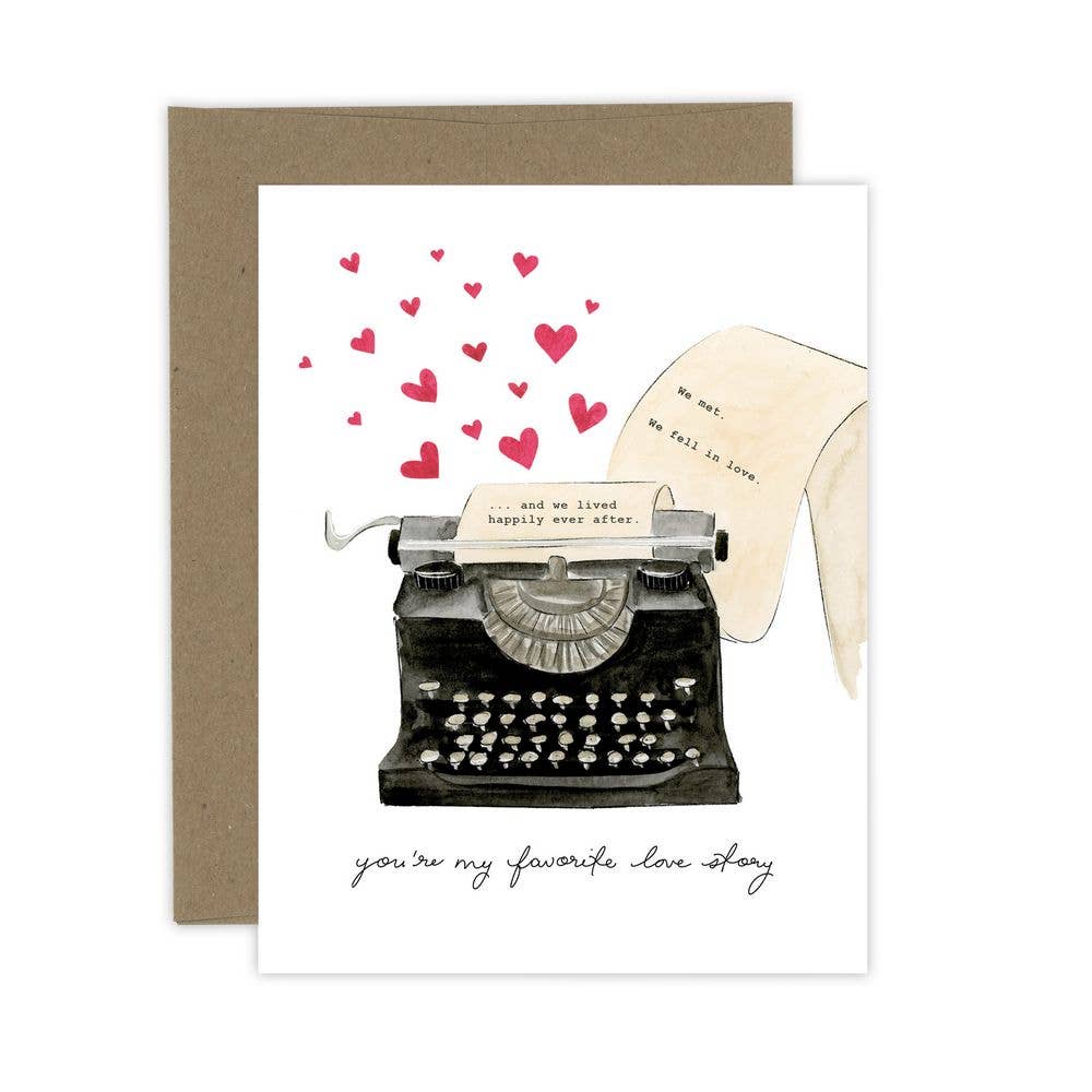 You're My Favorite Love Story -Anniversary Love card: White
