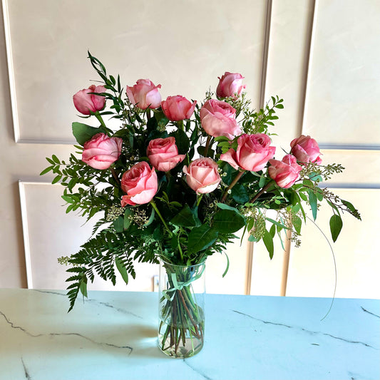 Dozen Roses - Pink