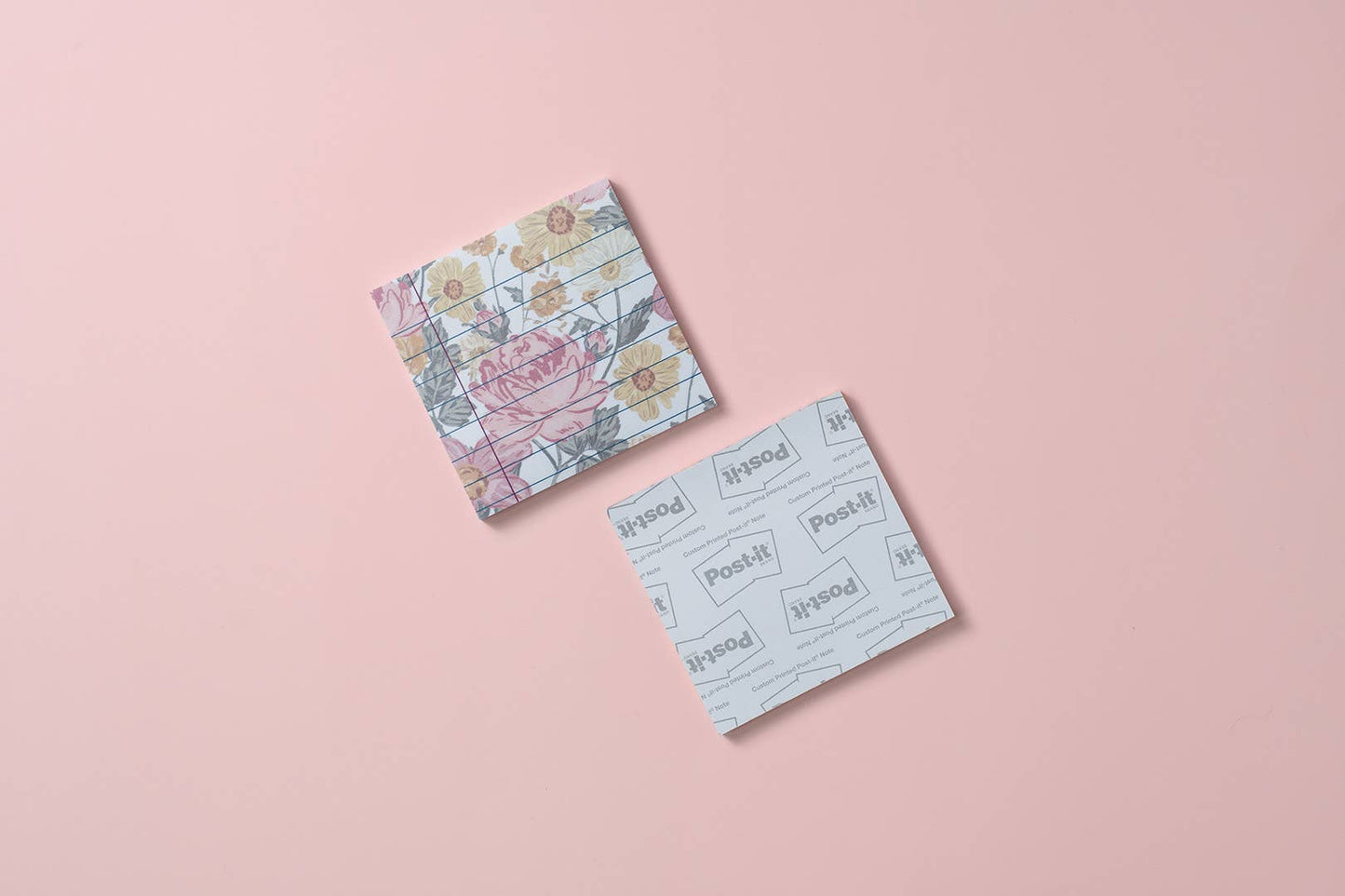 Pretty In Pink Floral Sticky Notes