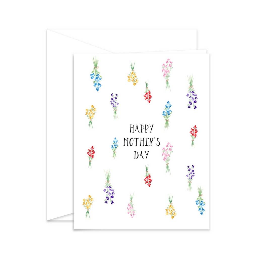 Happy Mother's Day - Florals Greeting Card: White