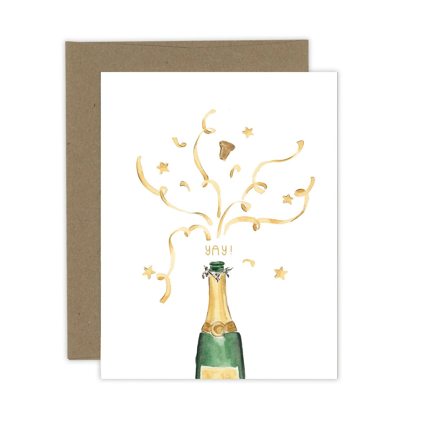Pop the Champagne Card | Celebration Card: White