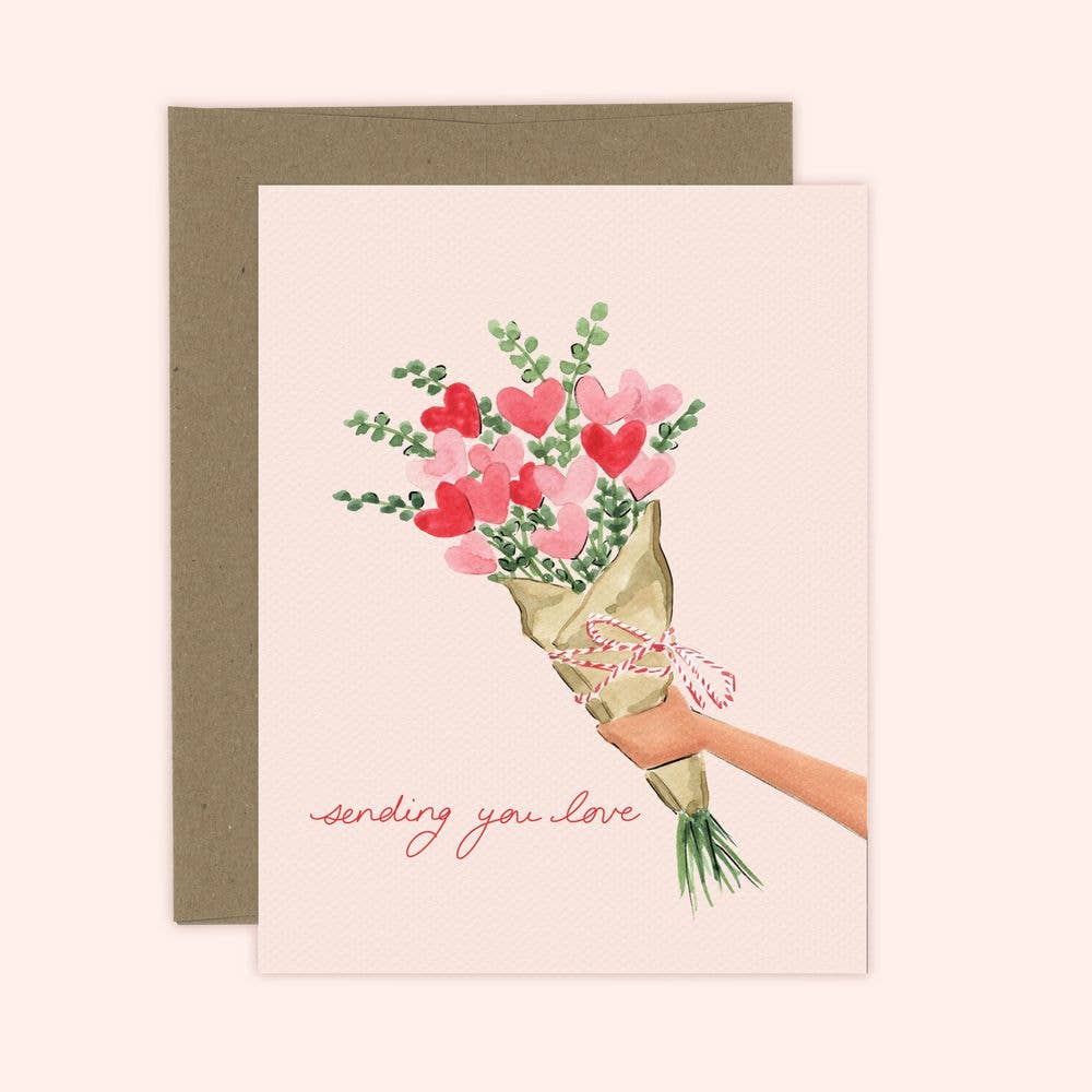 Sending You Love Card | Love | Sympathy | Thinking of You: White