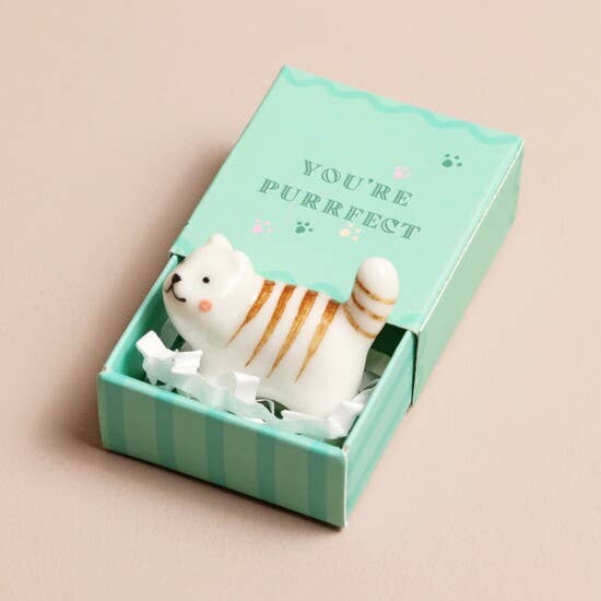 Tiny Matchbox Ceramic Token: Flower