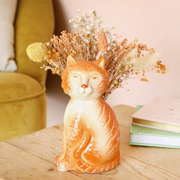 Tigger the Orange Cat Vase