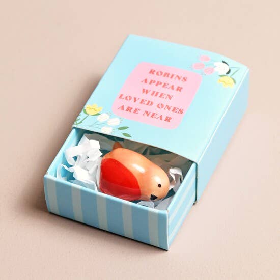 Tiny Matchbox Ceramic Token: Robin