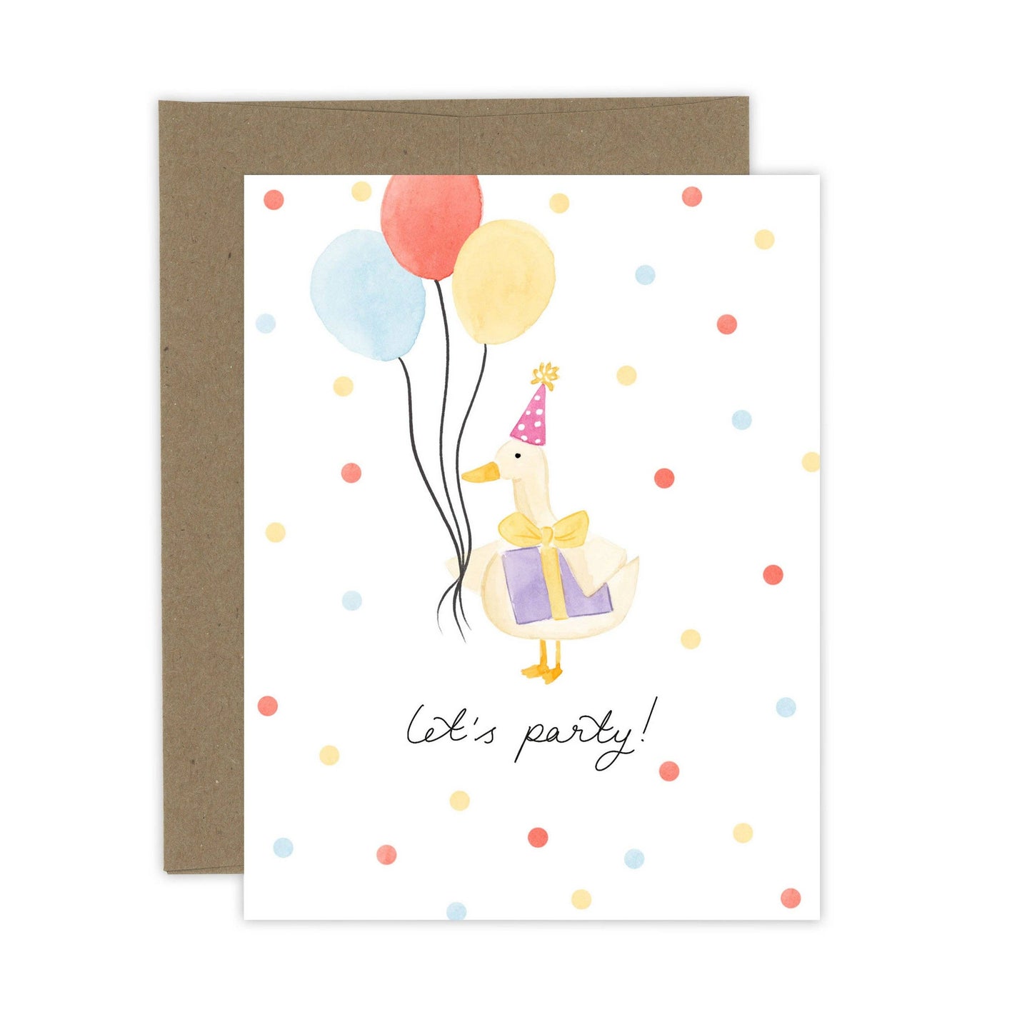 Birthday Silly Goose Card: White