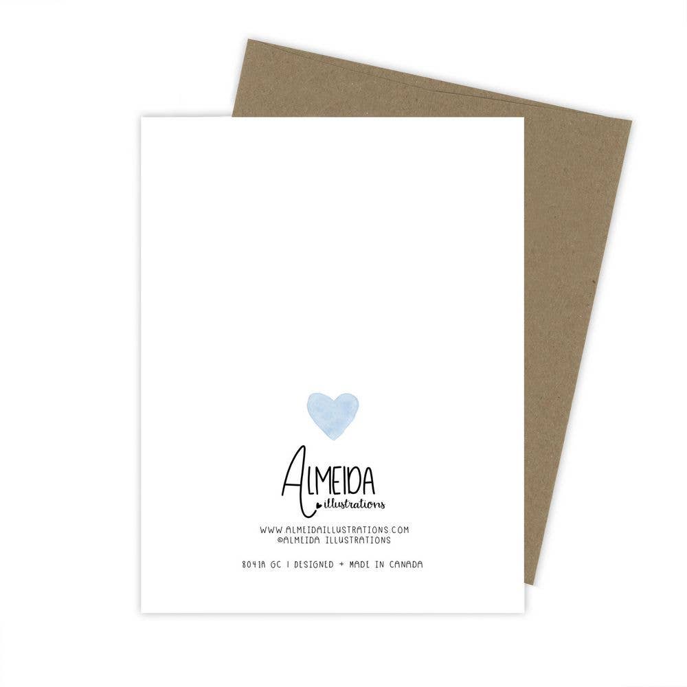 Hearts of Hope - Blue Encouragement & Sympathy Greeting Card: Kraft