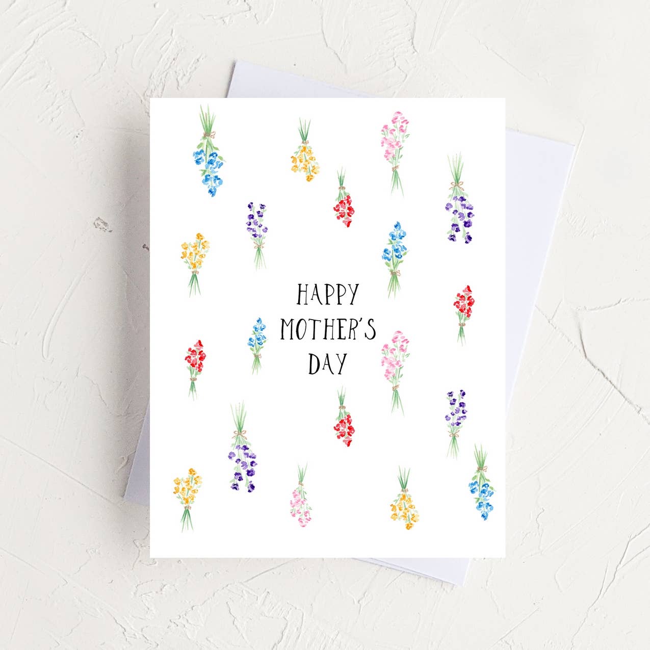 Happy Mother's Day - Florals Greeting Card: White