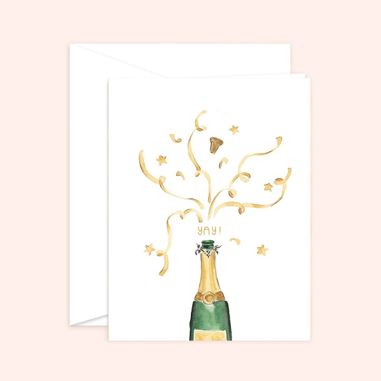 Pop the Champagne Card | Celebration Card: White