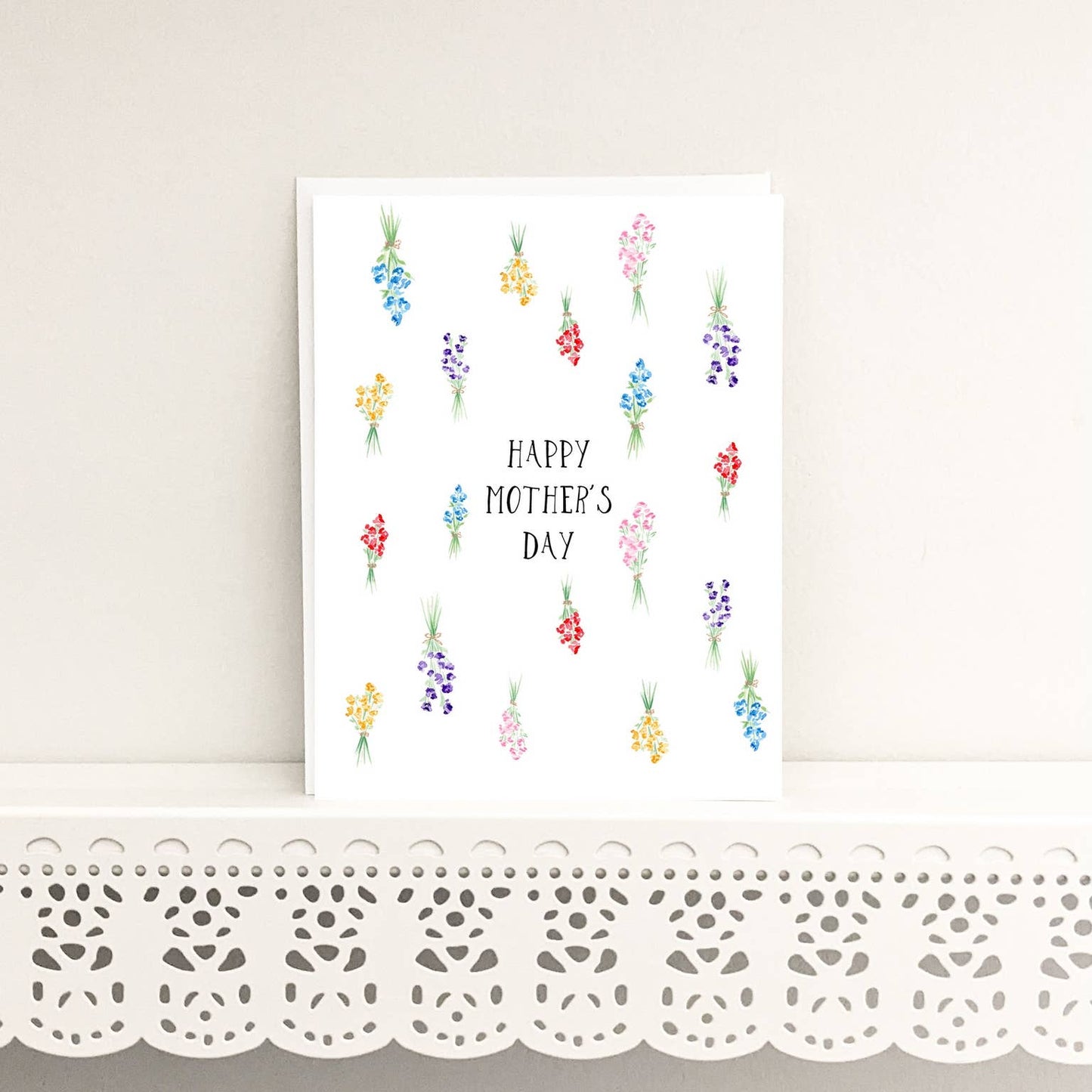 Happy Mother's Day - Florals Greeting Card: White