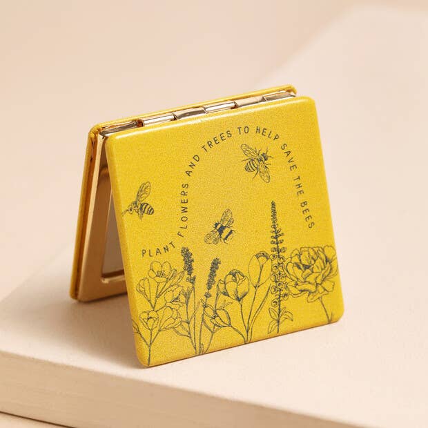 Bee And Wildflower Compact Mirror