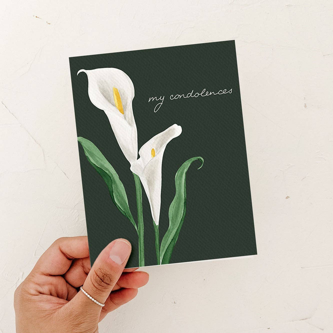 Cala Lily Condolence Card
