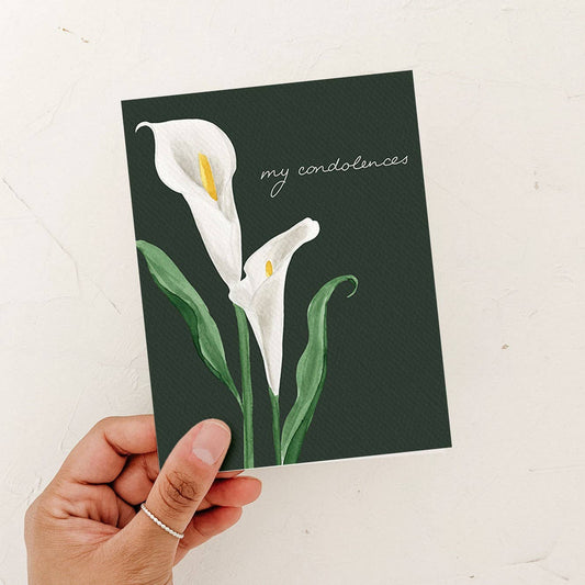Cala Lily Condolence Card