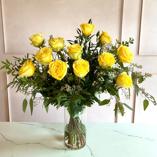 Dozen Roses - Yellow