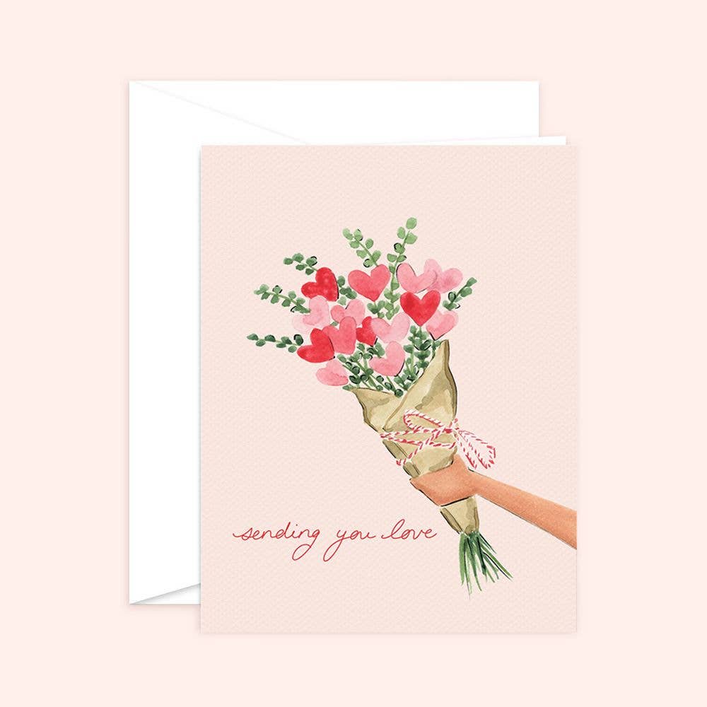 Sending You Love Card | Love | Sympathy | Thinking of You: White