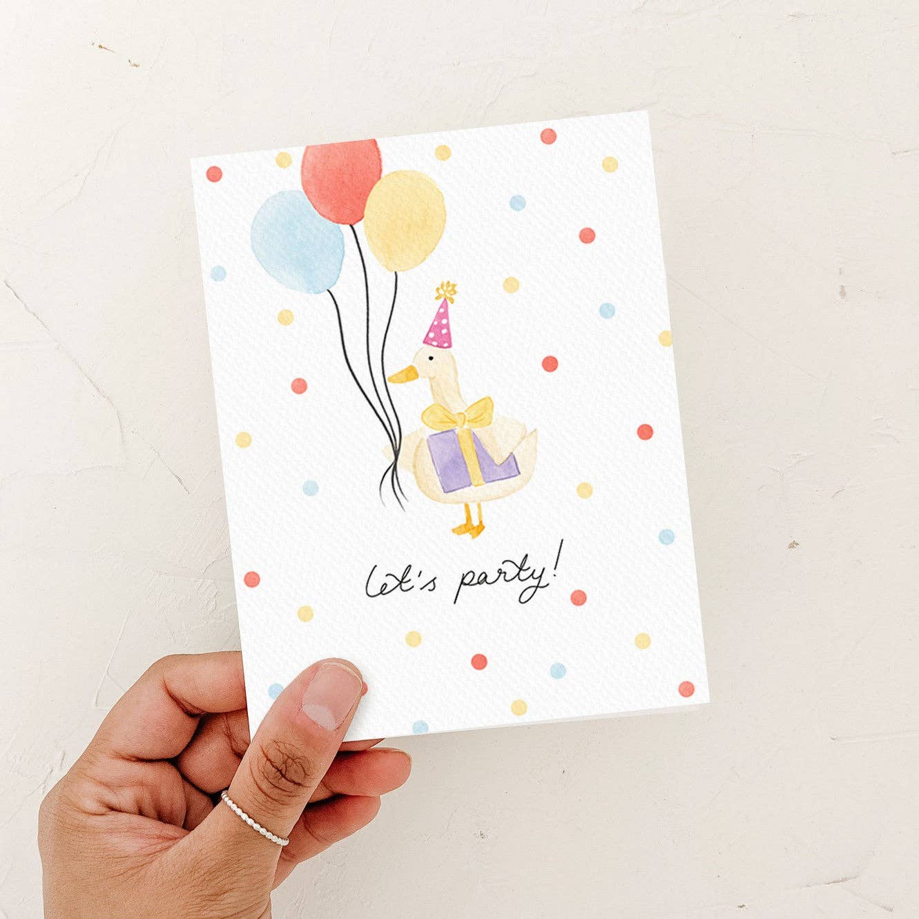 Birthday Silly Goose Card: White