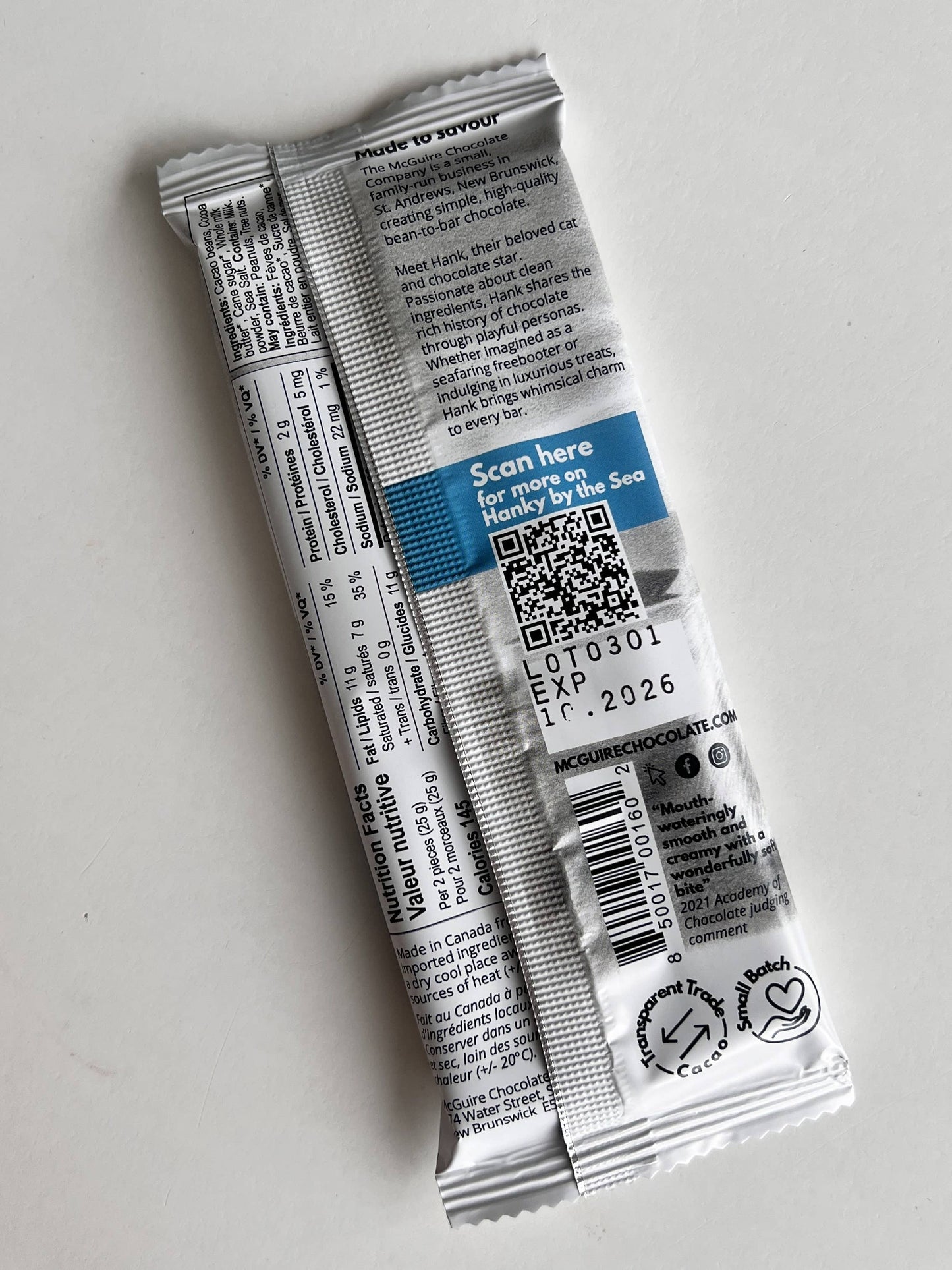 Hanky by the Sea 52% Salted Milk Chocolate