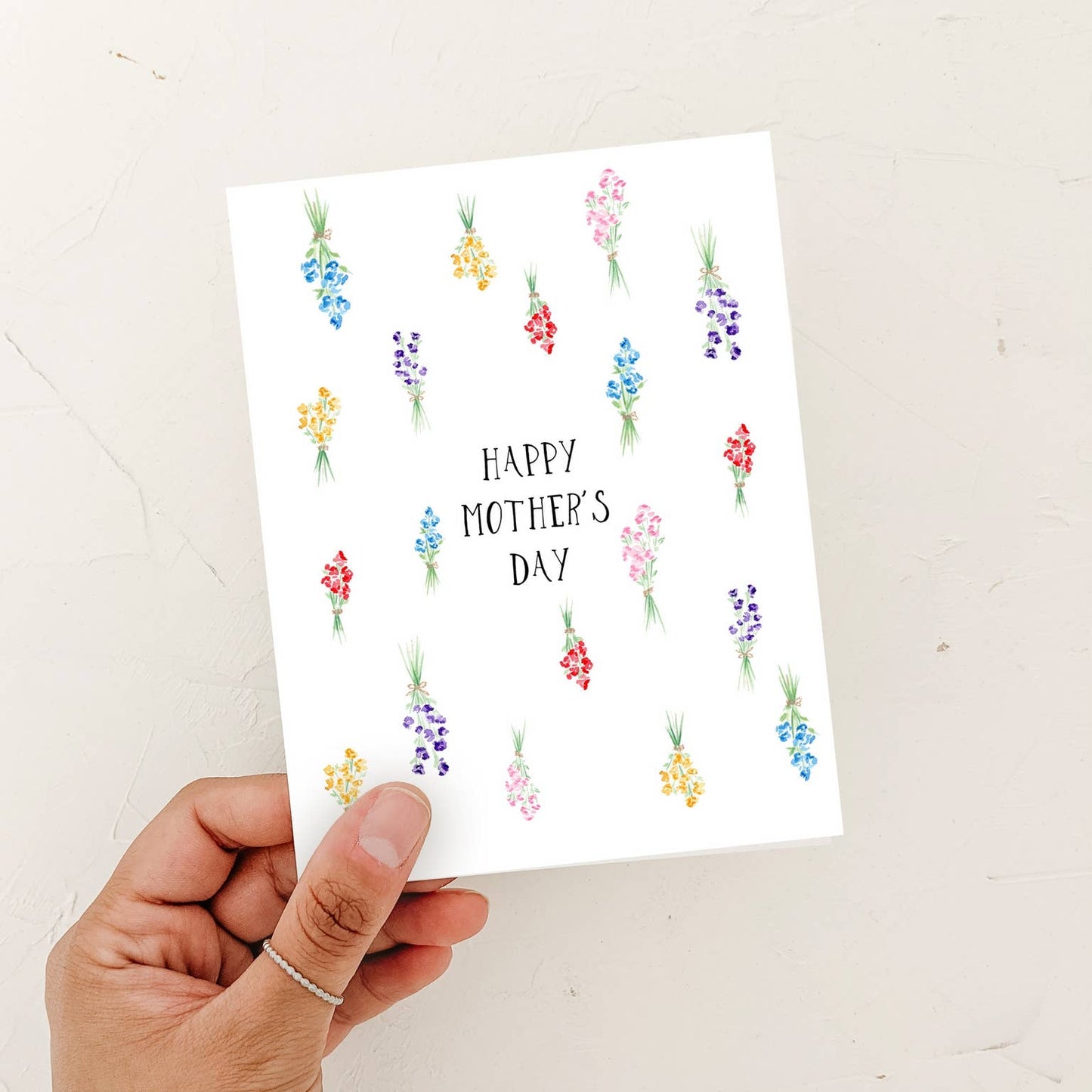 Happy Mother's Day - Florals Greeting Card: White
