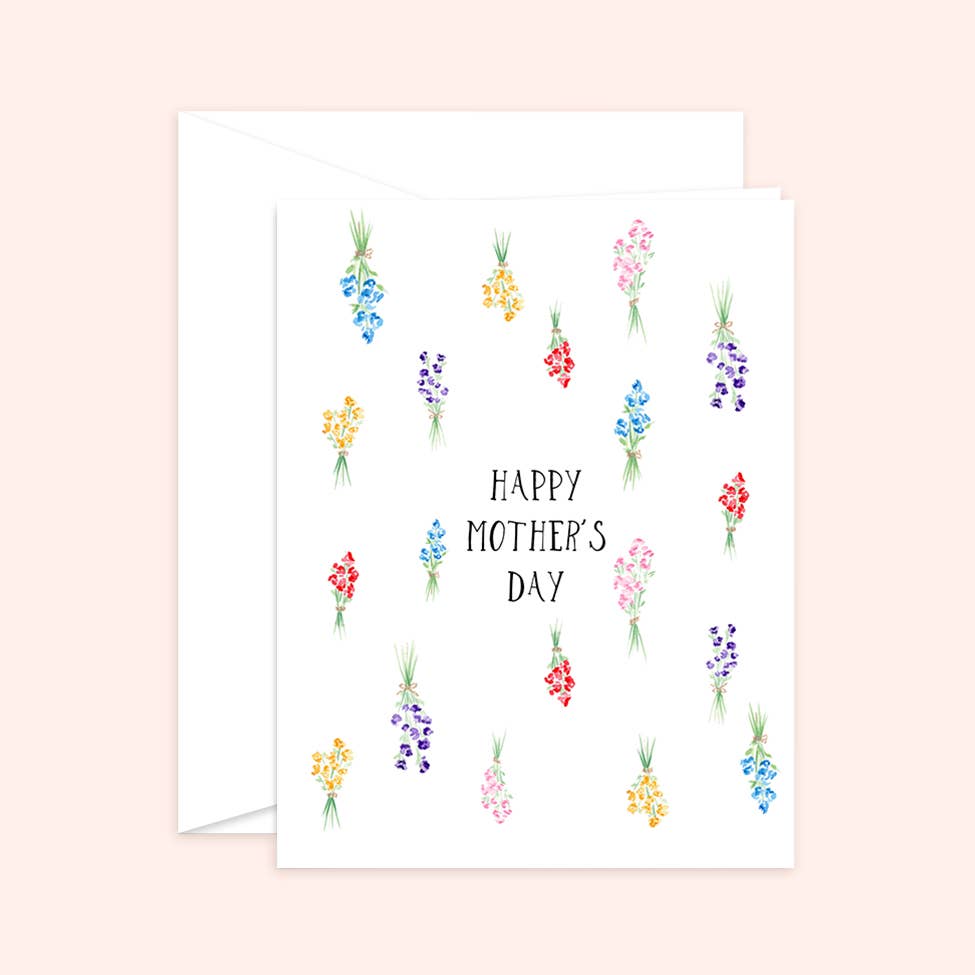 Happy Mother's Day - Florals Greeting Card: White