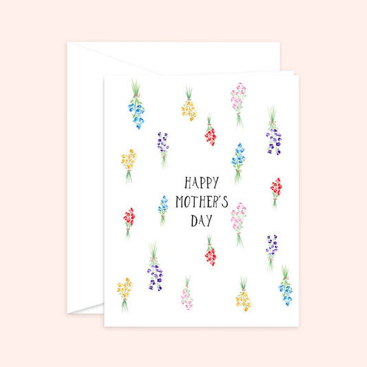 Happy Mother's Day - Florals Greeting Card: White