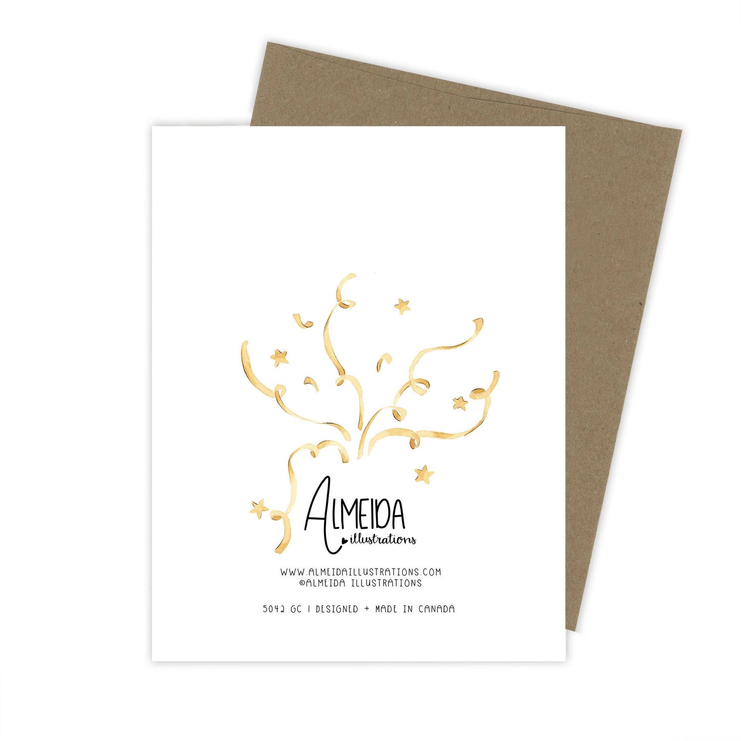 Pop the Champagne Card | Celebration Card: White