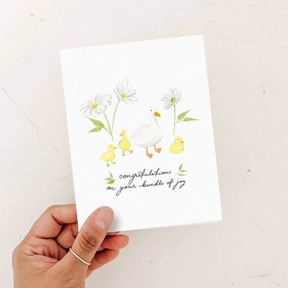 Congratulations on your Bundle of joy Baby Card | Duckling