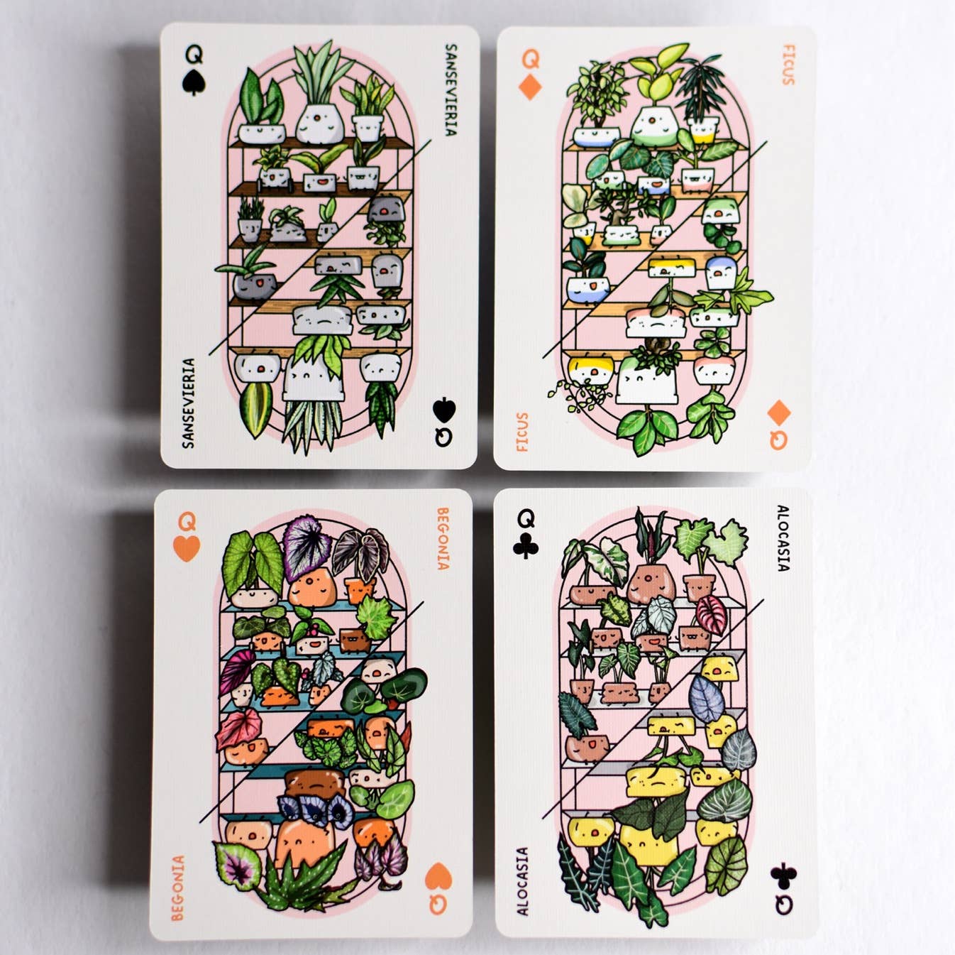 Full House of Plants Playing Card