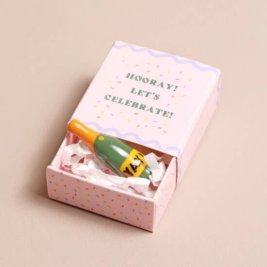 Tiny Matchbox Ceramic Token: Clover