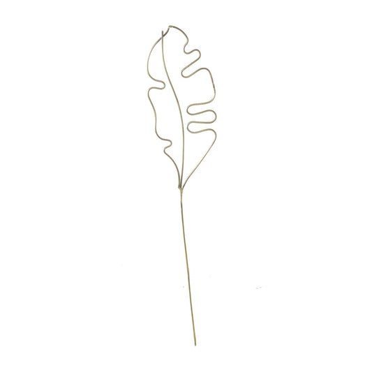 Botanical Leaf Plant Stick - Gold