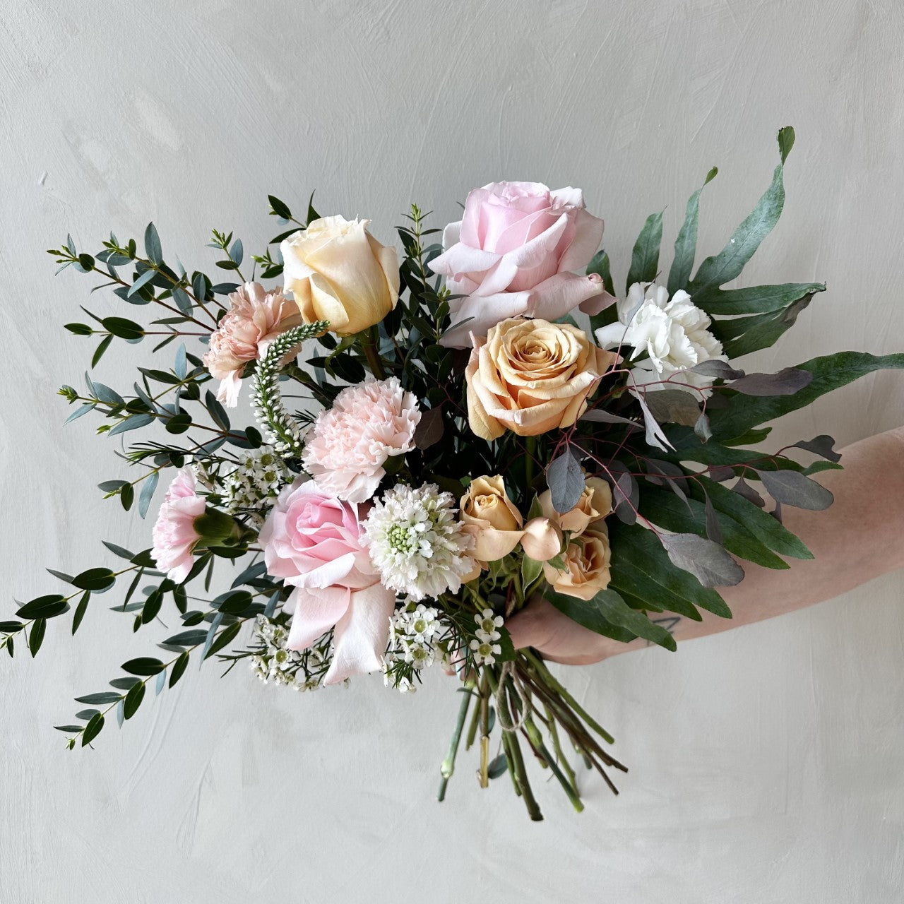 Mother's Day Hand-Tied Bouquet - Peachy Pink